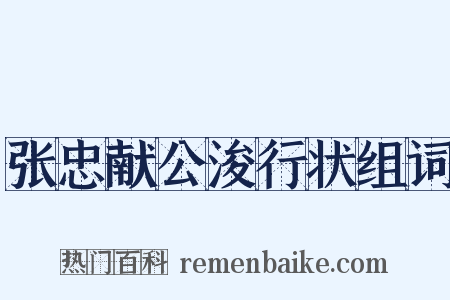 张忠献公浚行状组词是什么意思的图片